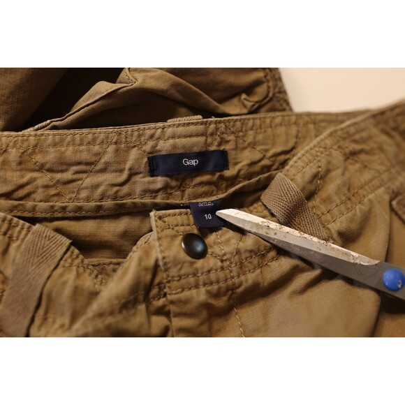 Vintage 90s Y2K Gap Pants Womens 10 Khakis Cargo Baggy Utility Low Rise Grunge - Picture 4 of 16